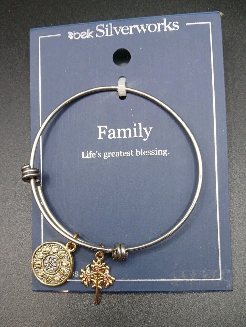 Belk Silver Works Family Bracelet Stainless Steel